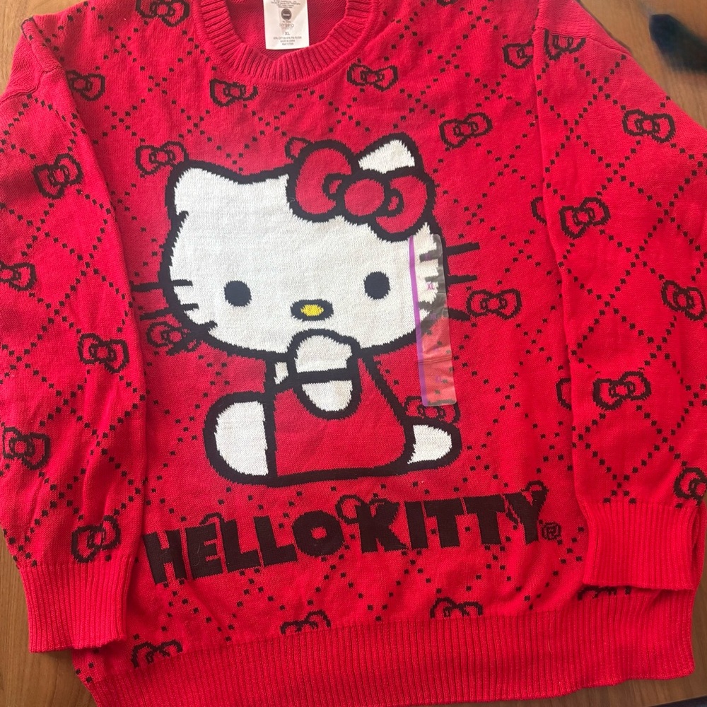 Hello Kitty Vibrant Red Knit Top